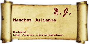 Maschat Julianna névjegykártya